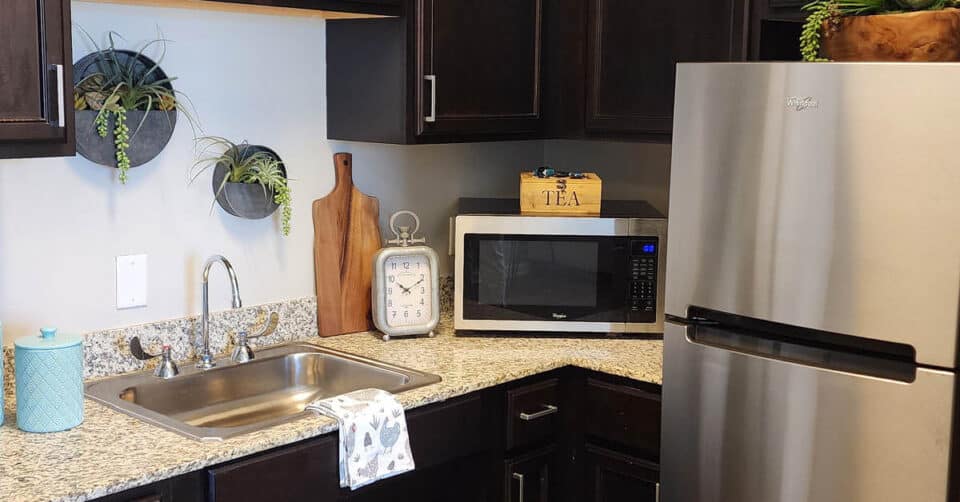 apartment kitchenette at The Legacy