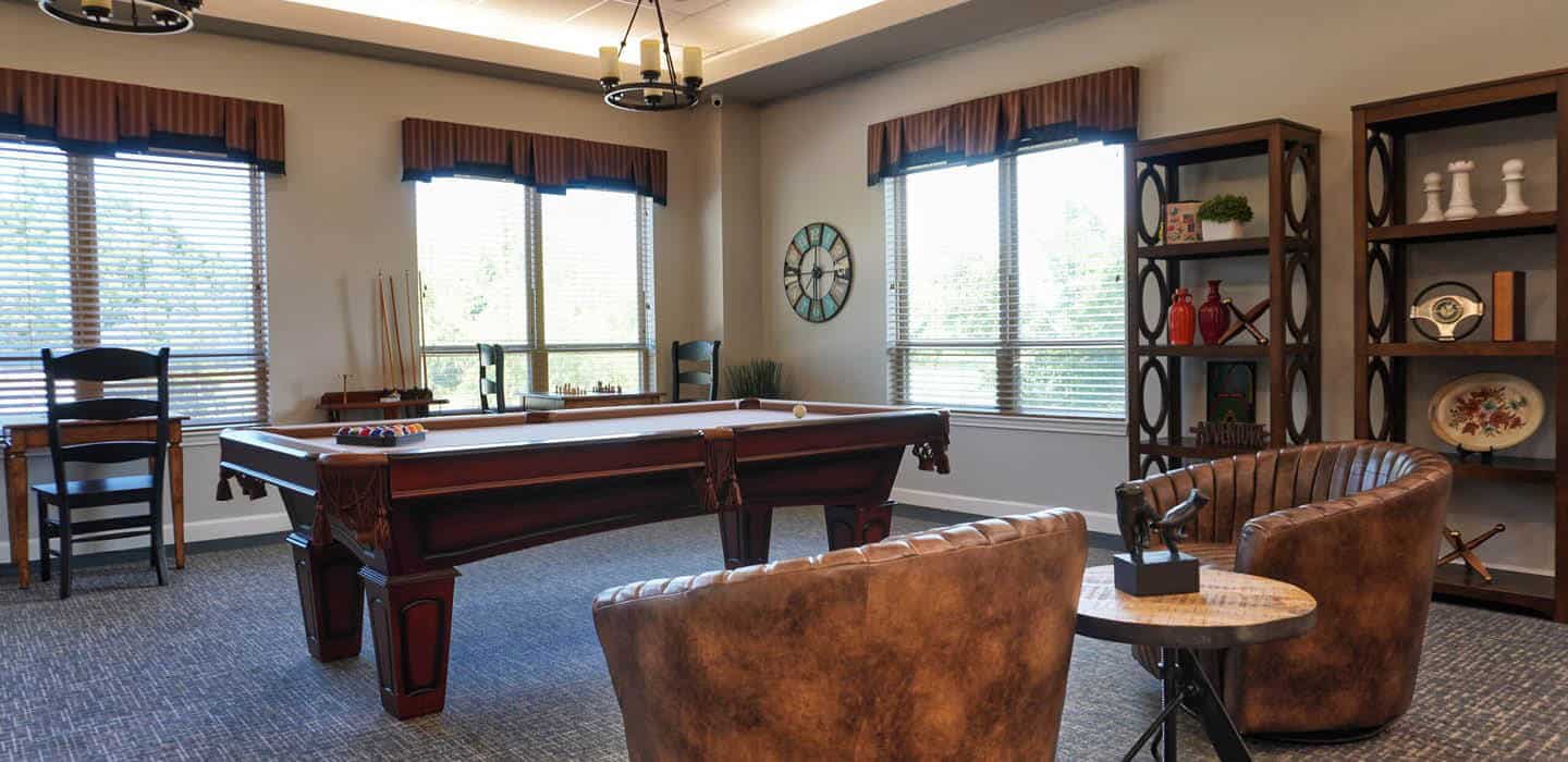 game room with pool table at The Legacy